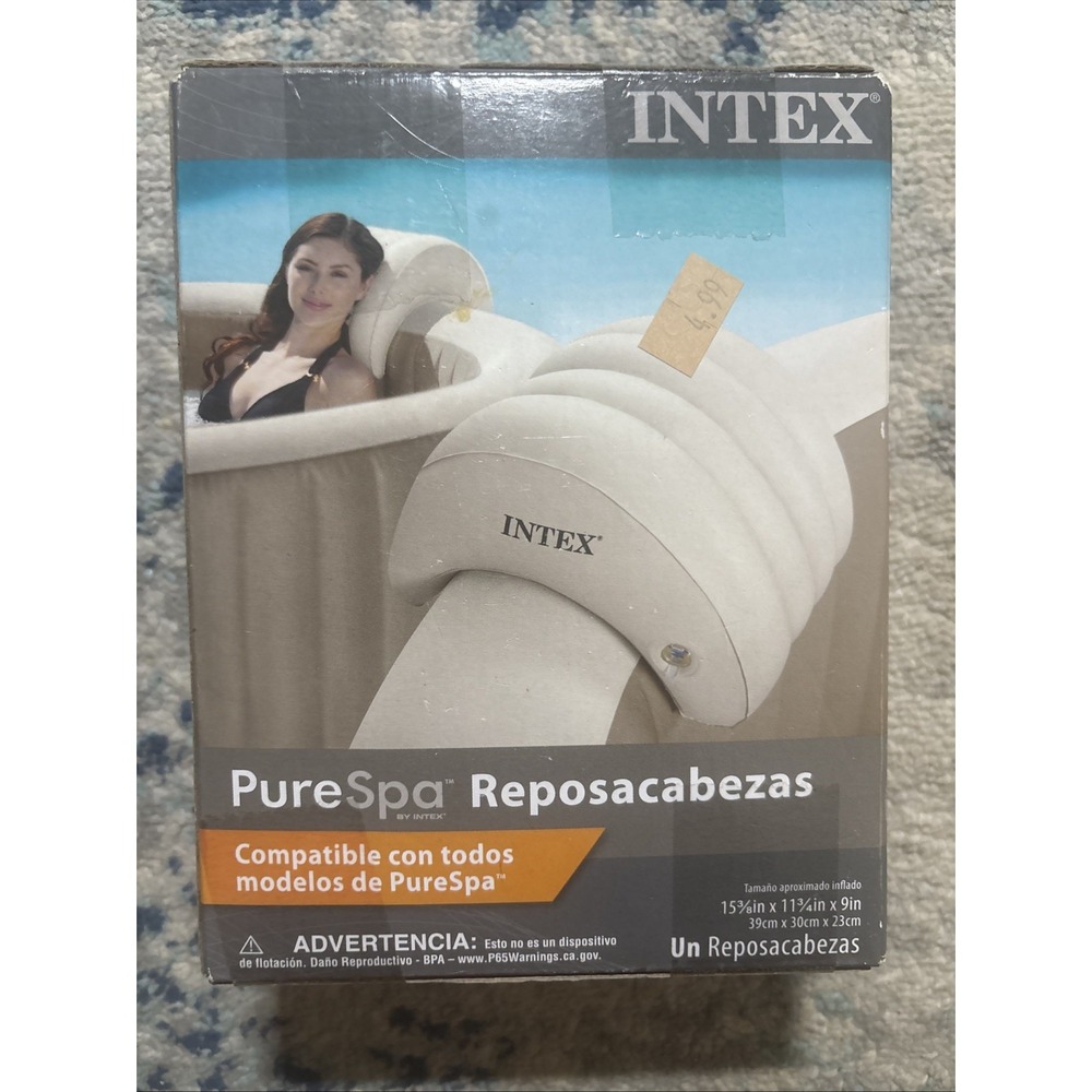 Intex PureSpa Headrest Removable Inflatable Hot Pool Couch Chair Tub Accessory